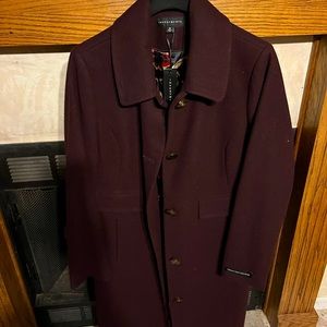 Investments Wool Winter Coat, Size 12, Maroon in color (more purple than red)